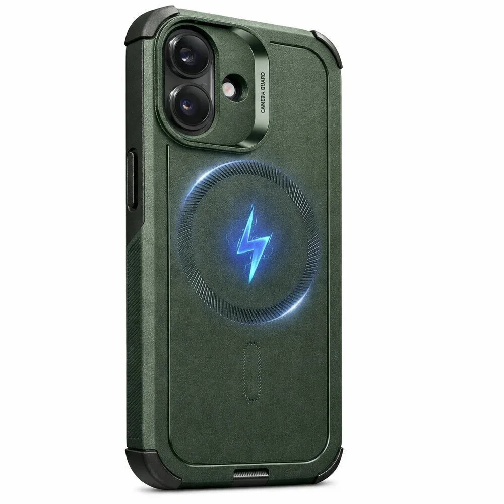 iPhone 17 Cyber Tough Mag Safe Case Olive Green 7X Military Protection
